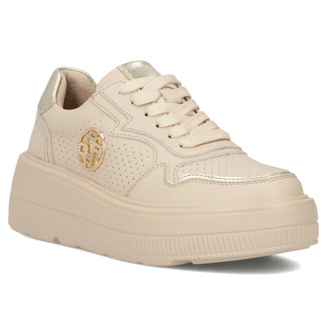 Leather sneakers Filippo DP6843/25 BE beige