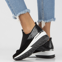 Leather Sneakers Filippo DP1689/21 BK WH Black