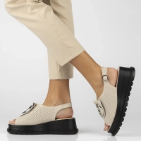 Leather sandals Filippo DS6756/25 BE beige