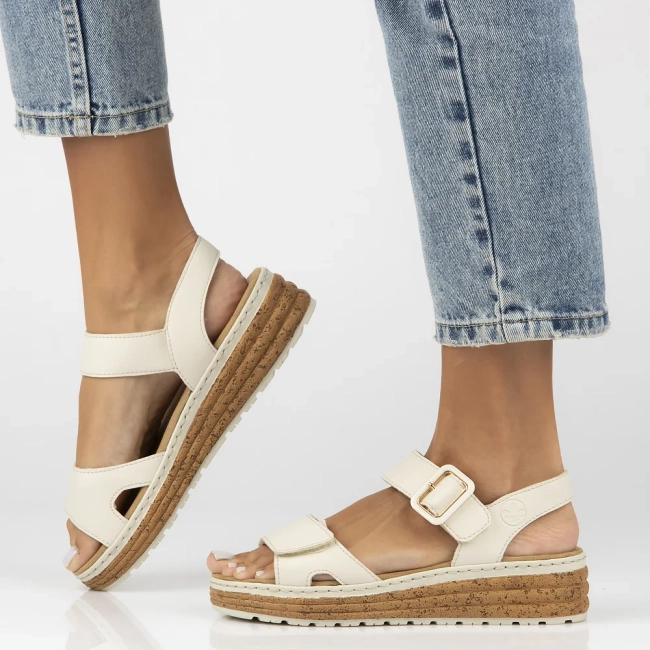 Sandals Rieker 62760-60 beige