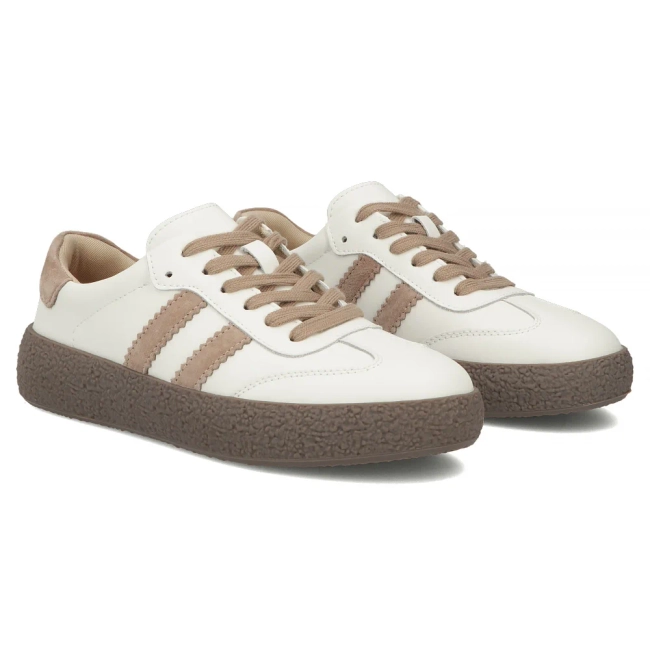 Leather sneakers Filippo DP7958/26 WH BE white