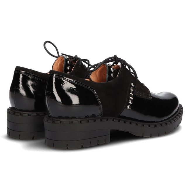 Skórzane półbuty Simen 4409A czarne