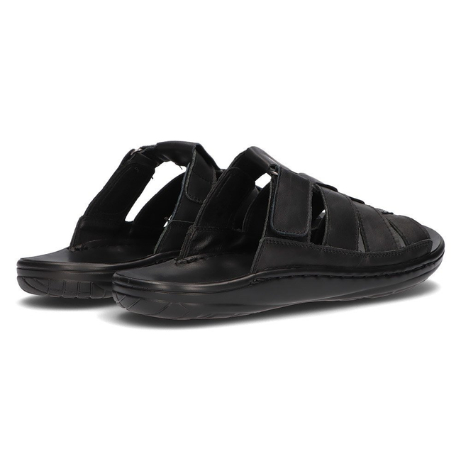 Leather slippers for men Filippo MK2303/21 BK black