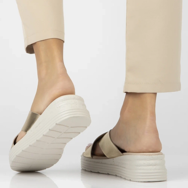 Leather flip-flops Filippo DK6707/25 GO gold