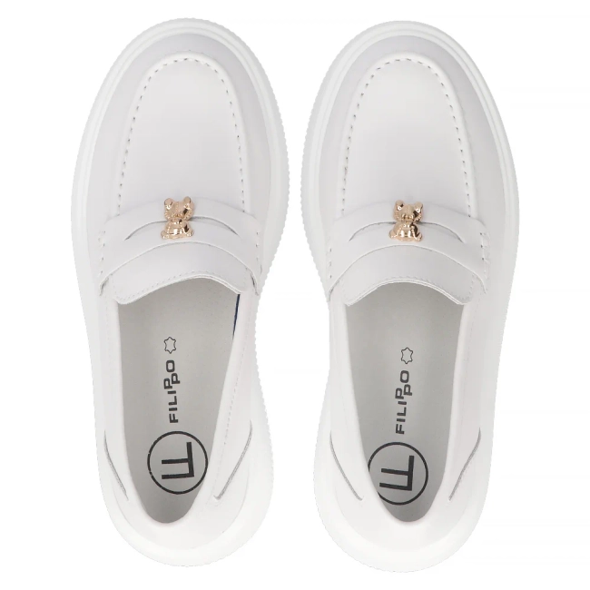 Leather shoes Filippo DP6844/25 WH white