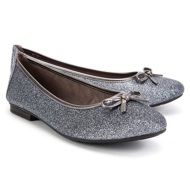 Ballerinas Jana Soft Line 8-22163-20 942 Silver Glamour