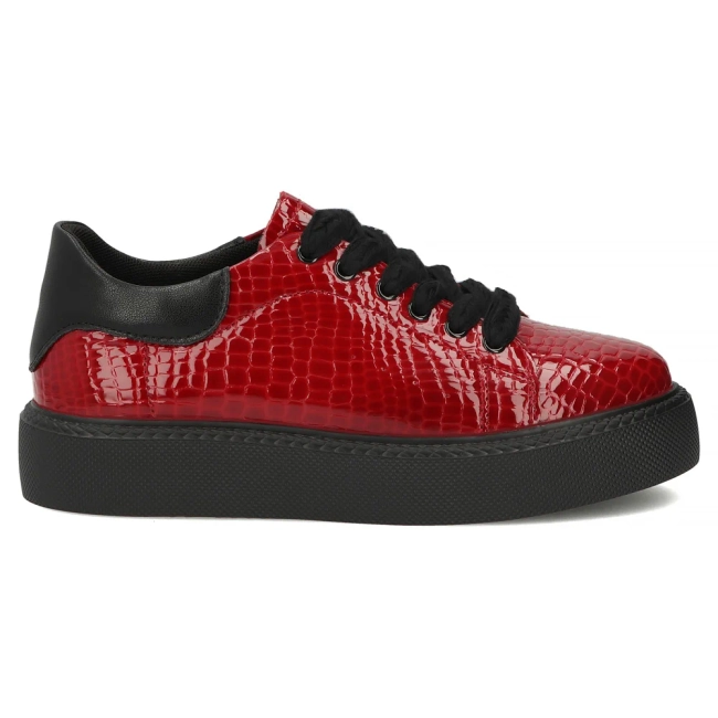 Leather sneakers Filippo DP6119/26 RD CR red