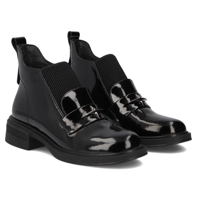 Leather ankle boots Filippo DBT7313/25 BK black