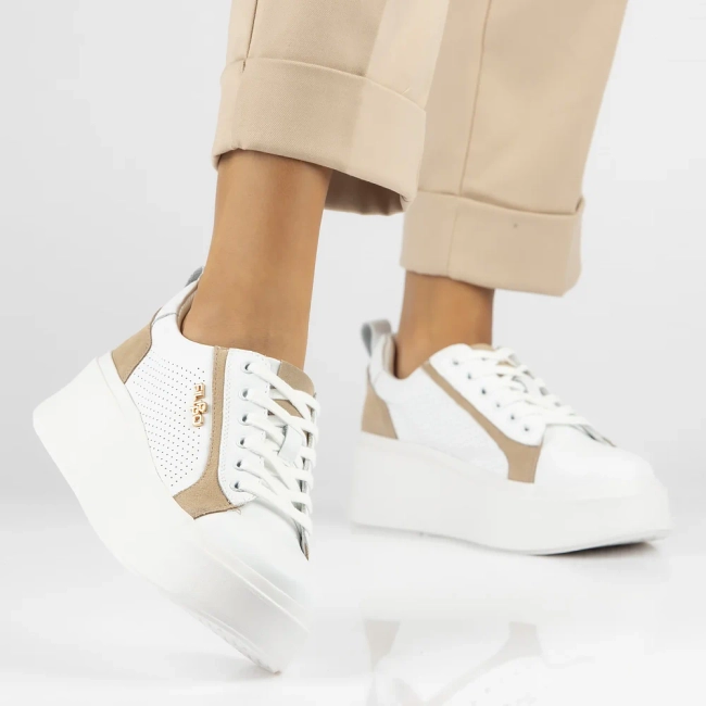 Leather Sneakers Filippo DP6170/24 WH white