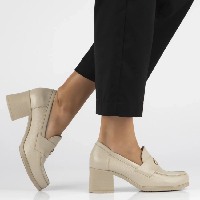 Leather shoes Filippo 20171 taupe