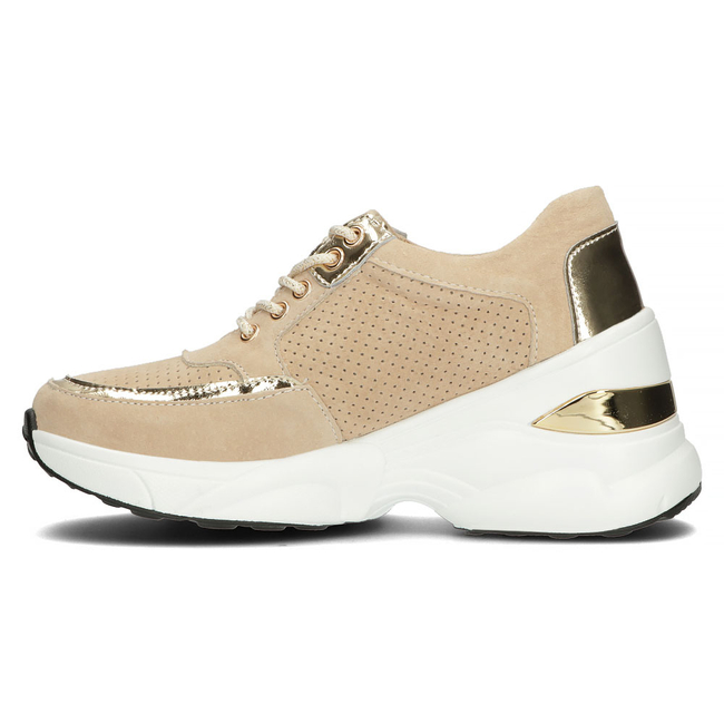 Leather Sneakers Filippo DP3655/22 BE beżowe