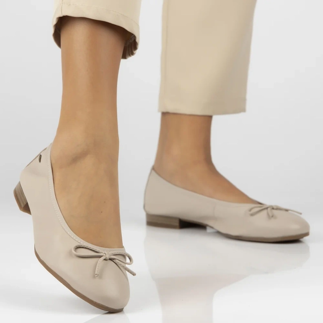 Leather ballerinas Maciejka P6800-04/00-0 beige