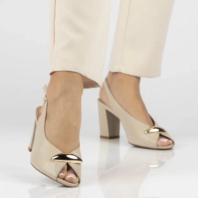 Leather sandals Filippo DS7818/26 BE beige