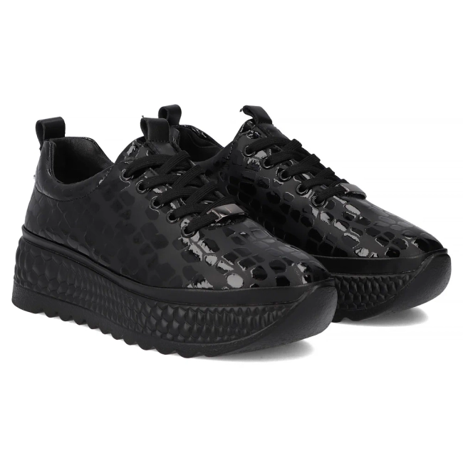 Leather sneakers Filippo DP7284/25 BK black