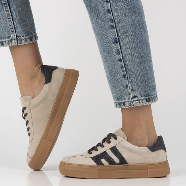 Leather sneakers Filippo DP6798/25 BE GR beige