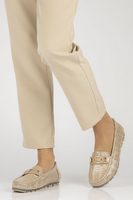 Skórzane mokasyny Filippo DP3630/23 BE Lak beżowe