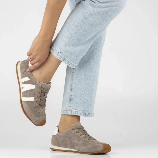 Skórzane sneakersy Filippo DP7963/26 TP taupe
