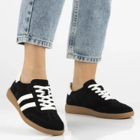 Leather sneakers Filippo DP6741/25 BK black