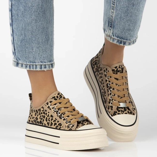 Trampki News 25SP26-9157 brązowe