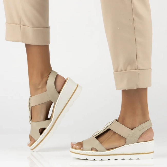 Sandals Rieker 67498-62 beige