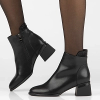 Leather ankle boots Filippo DBT6589/24 BK black