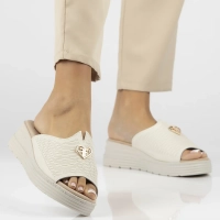 Leather flip-flops Filippo DK6710/25 BE beige