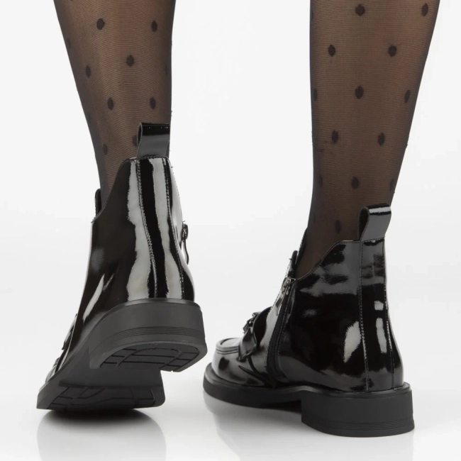 Leather ankle boots Filippo DBT7318/25 BK black