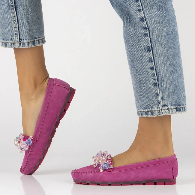 Leather loafers Filippo DP4549/24 FH pink