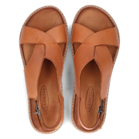 Leather sandals Lanqier 44C0682 brown