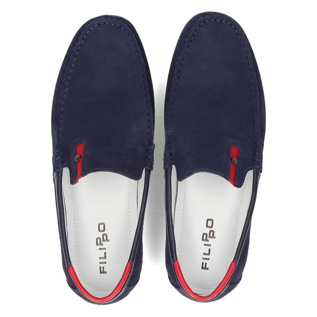 Suede loafers Filippo 5274-5 navy blue