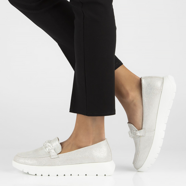 Leather shoes Filippo DP4553/23 SI silver