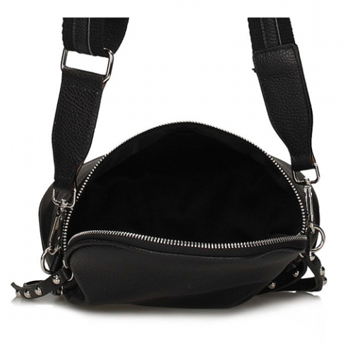 Handbag Toscanio Leather Messenger Bag B67 black