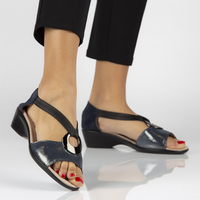 Leather sandals Filippo DS096/17 SL NV silver