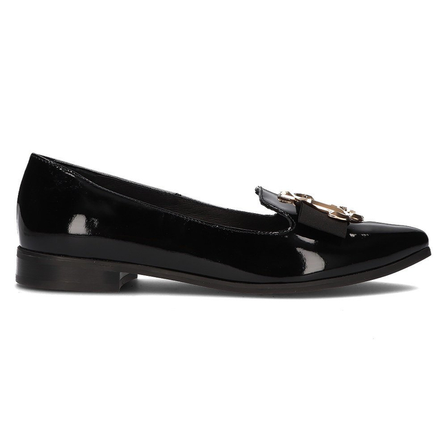 Leather loafers Filippo 2588 black lacquered