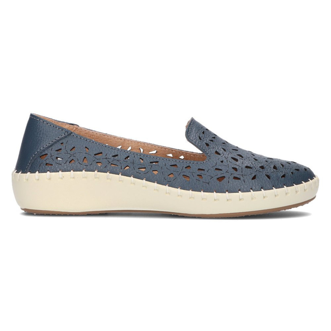 Skórzane półbuty Filippo DP148/18 NV granatowe