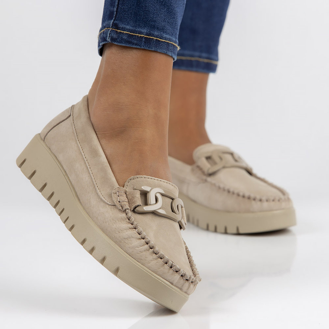 Leather loafers Filippo DP3334/23 BE beige