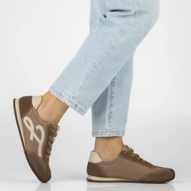 Skórzane sneakersy Filippo DP7967/26 BE beżowe
