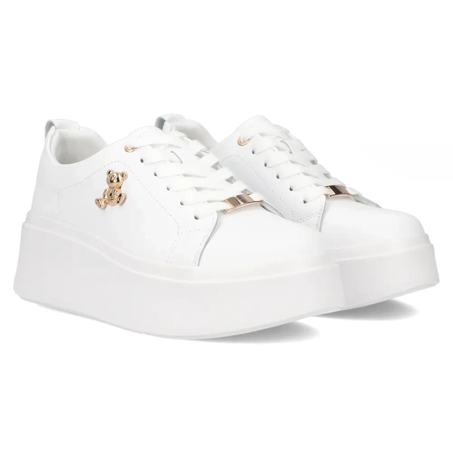 Leather sneakers Filippo DP6246/25 WH white