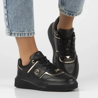 Skórzane sneakersy Filippo DP6727/25 BK czarne