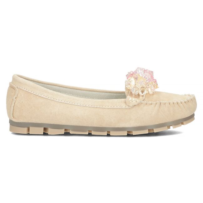 Skórzane mokasyny Filippo DP4549/23 BE beżowe