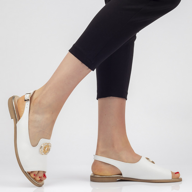 Leather sandals Filippo 116 white