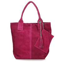 Torebka Toscanio Shopper Zamszowa 1101 fuksja