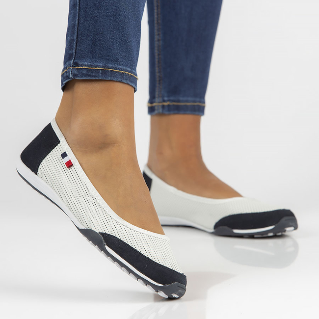 Leather shoes Filippo DP142/22 WH NV white-navy