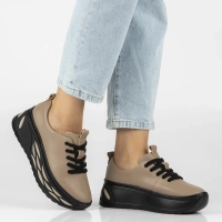 Leather sneakers Filippo DP8006/26 TP taupe