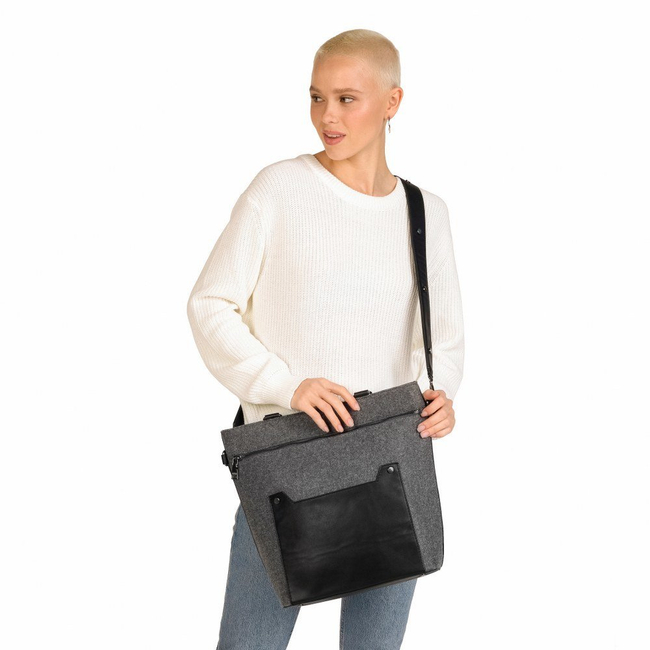 Handbag Keddo 398103/03-01 Grey Black