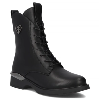 Leather ankle boots Filippo DBT7199/25 BK black