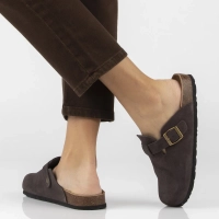 Skórzane klapki Filippo DK7918/26 D BR brązowe