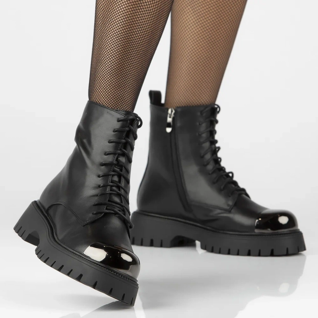 Leather boots Filippo DBT6405/24 BK black