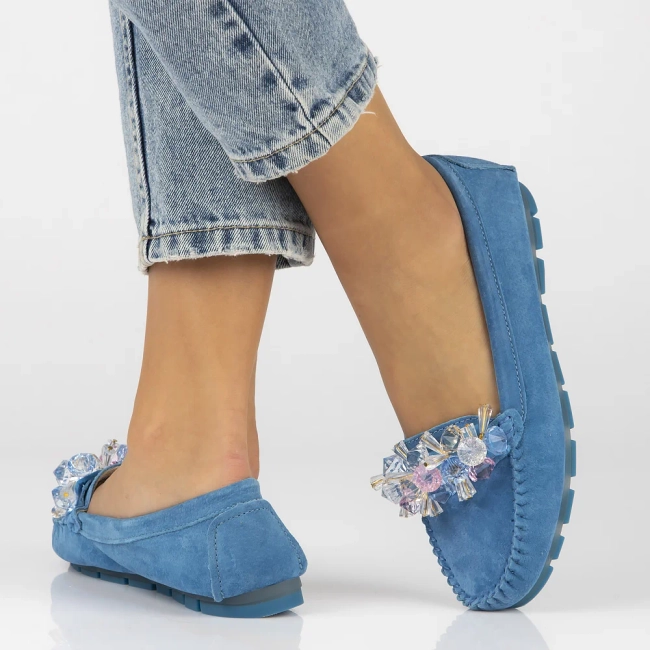 Leather loafers Filippo DP4549/24 BL blue