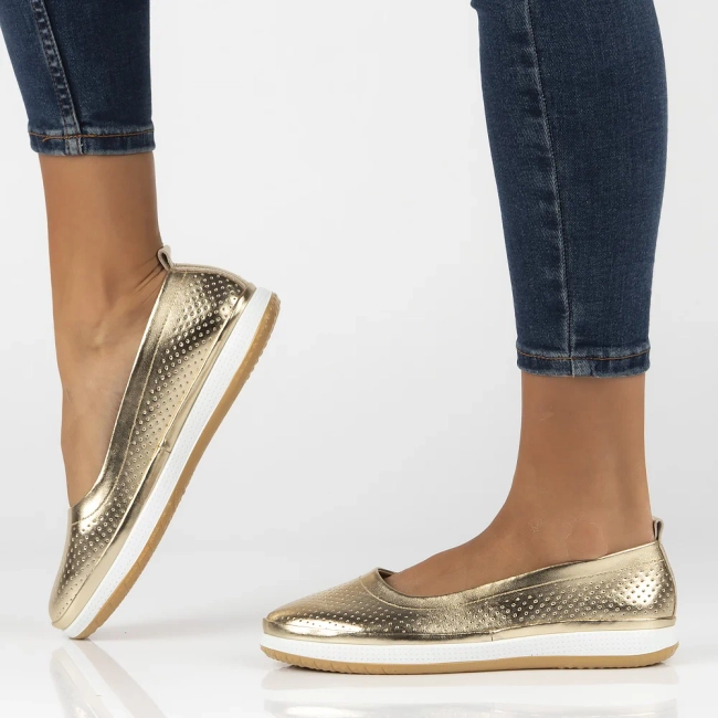 Leather ballerinas Filippo DP7008/25 GO gold
